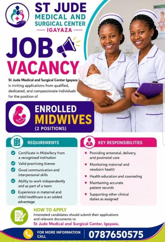 Enrolled Midwife at St Jude Medical and Surgical Center Gayaza