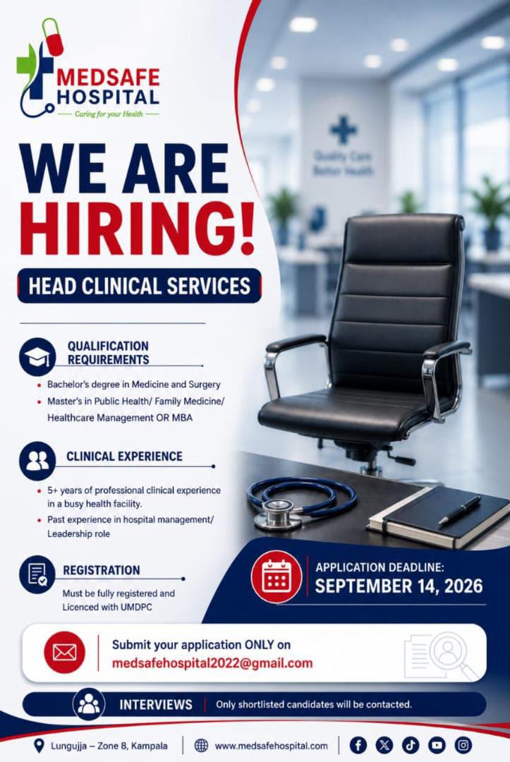 Head of Clinical Services - Medsafe Hospital at Medsafe Hospital