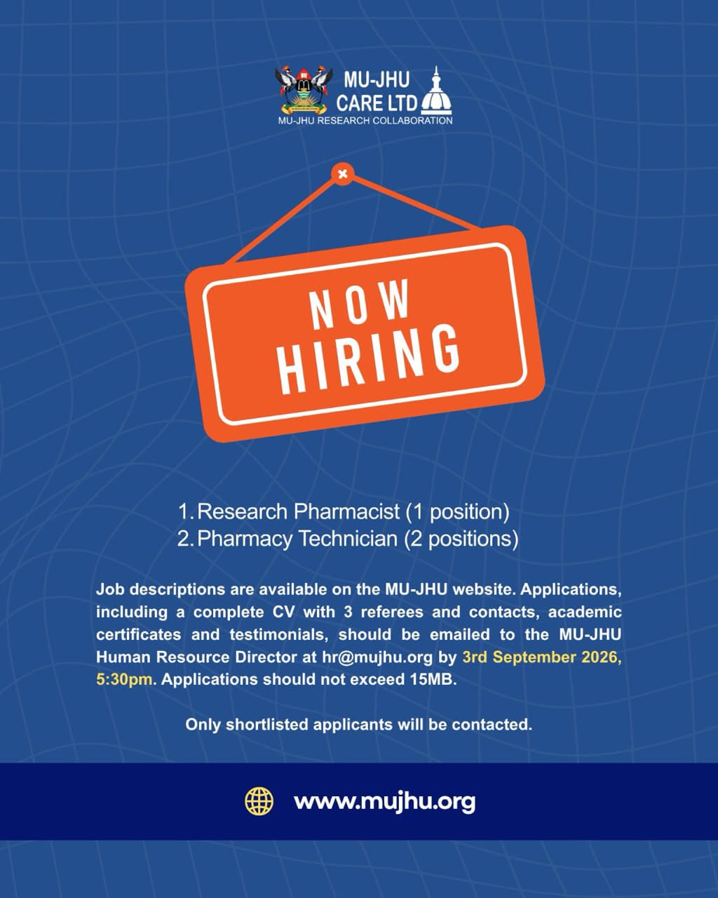 Research Pharmacist & Pharmacy Technician at MU-JHU Research Collaboration