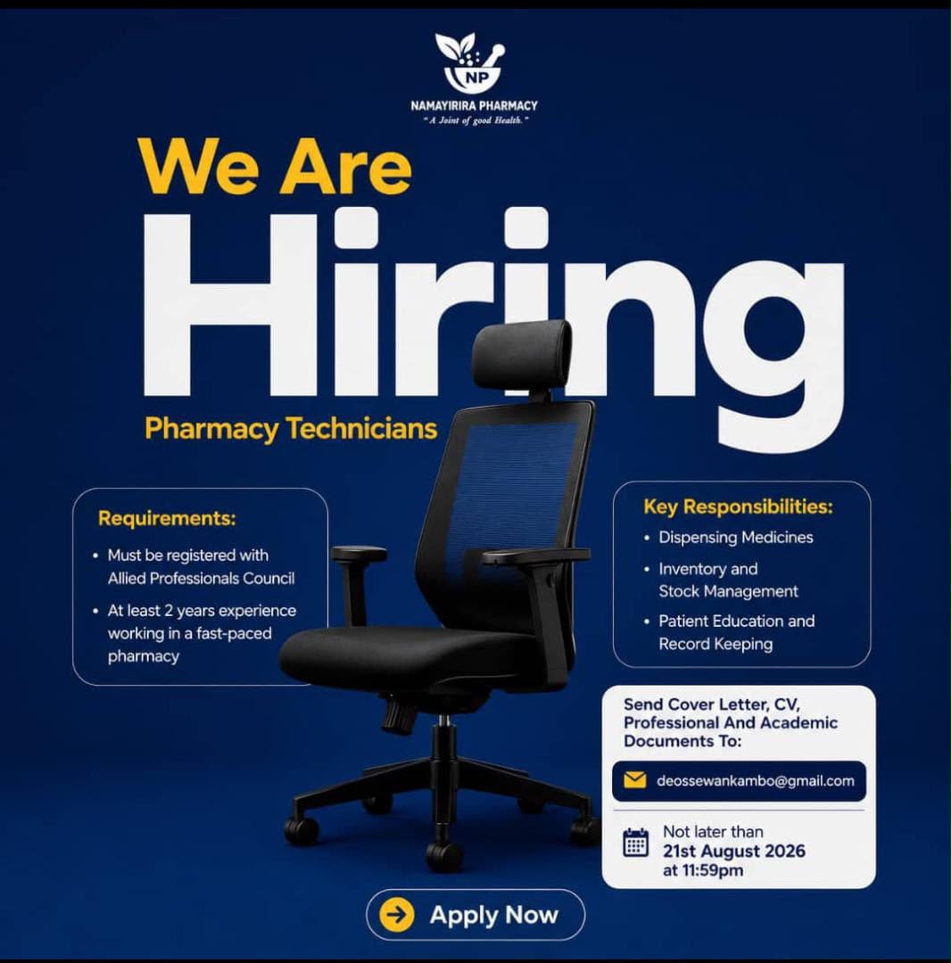 Pharmacy Technician - Namayirira Pharmacy at Namayirira Pharmacy